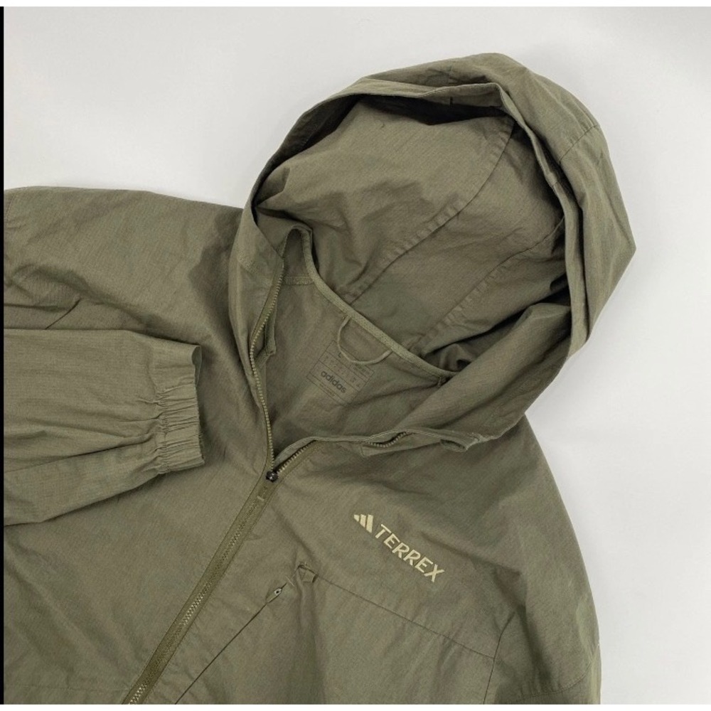 Adidas Terrex Zupahike Jacket Mens Large Olive Green Windbreaker Outdoors Hike